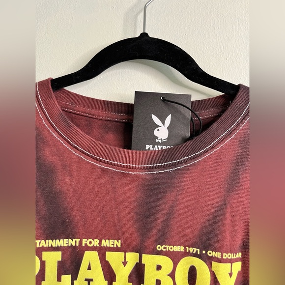 Playboy Pose Maroon Tie Dye Tee XL NWT - Picture 6 of 7